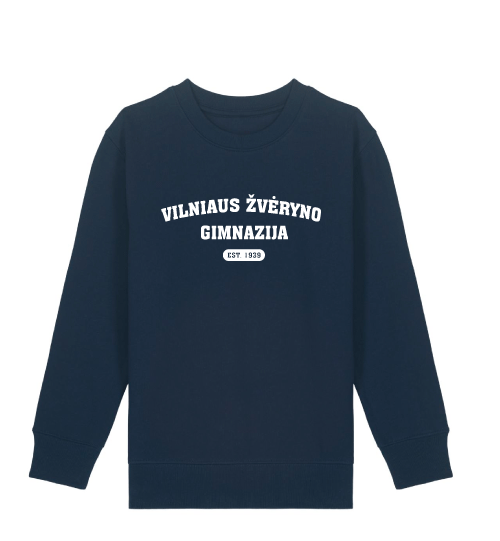 Džemperis vaikiškas Mini Changer  STSK181 su logotipu Žvėryno gimnazija